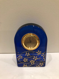 Noritake Crystal blue Quartz clock