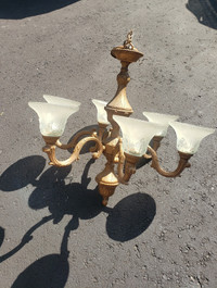 Golden bronze color chandelier 