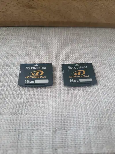 These Fujifilm XD Picture Cards, each with 16MB storage capacity, are perfect for older digital came...