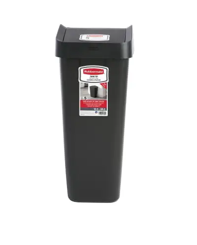 Black Swing top dustbin/Trash can , View more