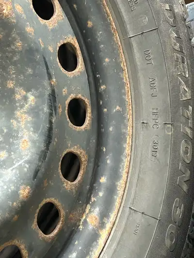 One season used winter tires and rims. Was used on a Hyundai Santa Fe sport. Will fit most Korean ma...