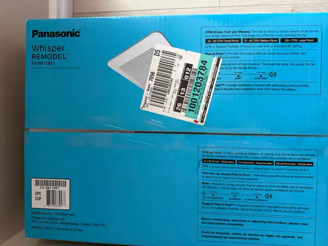 Panasonic Bathroom Fan (Unopened)595521335565363201