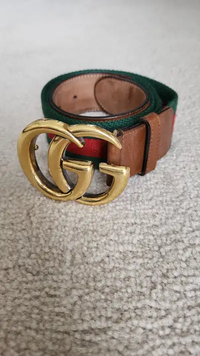Classic Gucci Belt Red/Green Striped 100% Authentic - Mens, View more