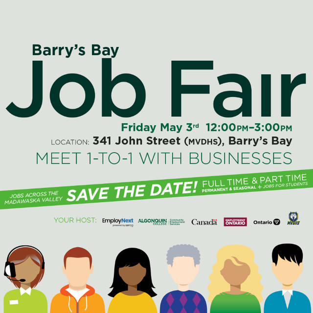 BARRY'S BAY JOB FAIR  |  May 3  |  12-3pm dans Événements  à Renfrew