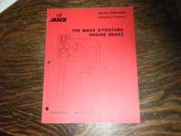 Mack Truck Mack Dynatard Engine Brake Service Operations Manual