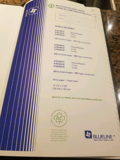 Blueline account book, View more
