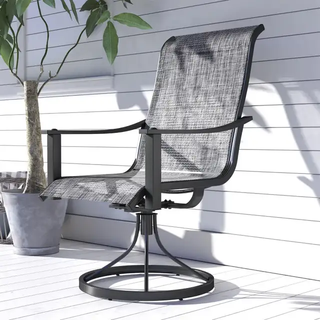 2pc Rocking Swivel Patio Chairs, Mesh Outdoor Swivel Dining in Chairs & Recliners in Markham / York Region - Image 10