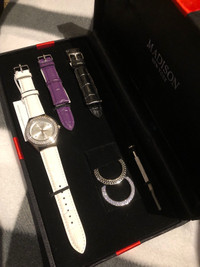 Brand New Madison New York Woman’s Changeable Watch Set 