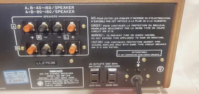 stereo   Vintage NIkko  Receiver Model NR-615  30watts/ch in Stereo Systems & Home Theatre in Mississauga / Peel Region - Image 10
