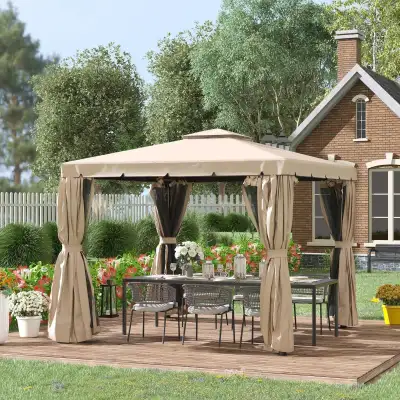 Gazebo with Curtain, View more