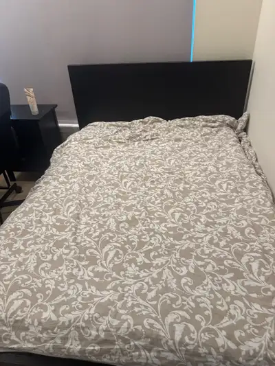 Double bed with 4 storages-Mattress - black - Ikea - used for le, View more