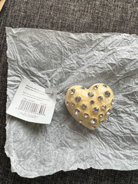 Jewelled heart shaped box - Bowrings