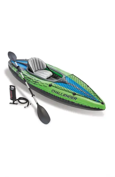 INTEX Challenger Inflatable Kayak Series: Includes Deluxe 86in Kayak Paddles and High-Output Pump –...
