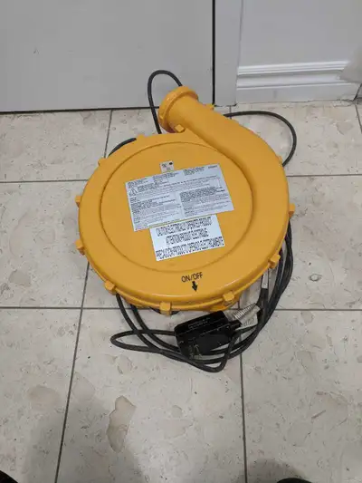 I'm selling a used Bonfluer FJ-25 air blower that delivers 120V AC at 60 Hz, drawing 2.7A and consum...