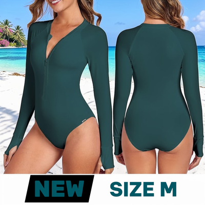NEW Medium Long Sleeve Rash Guard One Piece Monokini, View more
