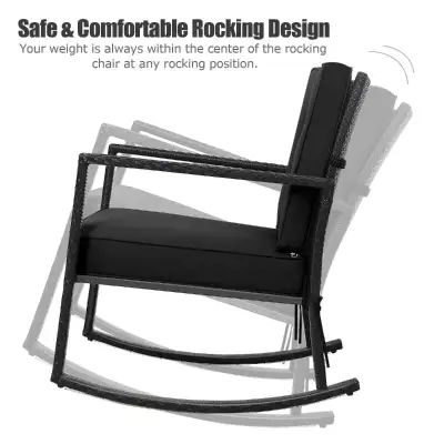 Costway Patio Rattan Rocker Chair, View more