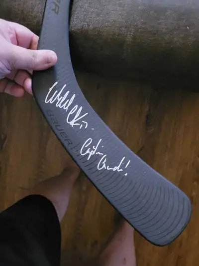 Wendel Clark autographed hockey stick, View more