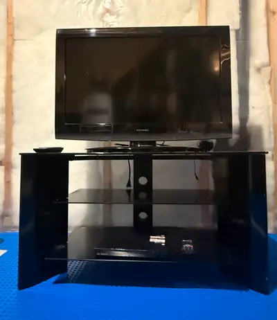 Toshiba 32” Inch TV with Blue Ray Player and TV Stand, View more