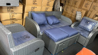 last 3 sets 6pc recliner wicker patio setpat