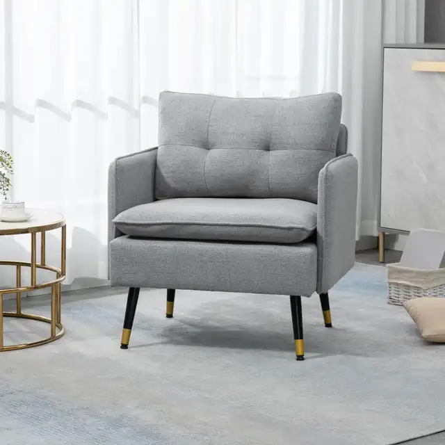 Upholstered accent Armchair with Tufted Back Cushion  in Chairs & Recliners in Markham / York Region - Image 8