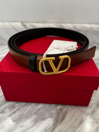 Reversible Valentino Black & Brown VLogo Belt
