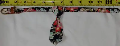 NEW Small Black Floral Cat/Dog/Pet Collar with Neck Tie -, View more