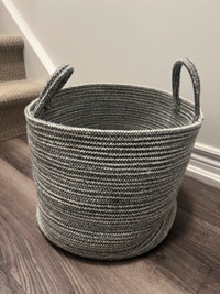 Grey & White Storage Basket