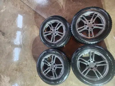 Hi, 16" rims for sales, 2 tires with alot of tread other 2 not much. Inbox if interessed tks