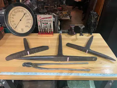 Blacksmith T-Stake Anvils for sale at LeToolman's Antique Tools in Verner. 1.) Antique 14 1/4 inch T...