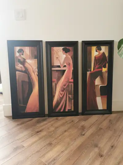 3 piece artwork in excellent condition. Purchased at HomeSense. Each piece was purchased individuall...