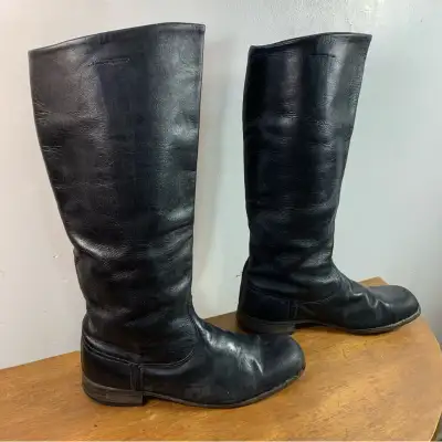 Vintage rcmp police style motorcycle boots (homme)