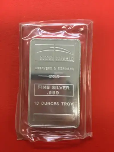 NTR Metals fine silver .999, 10oz Troy silver bar. $5.50 per oz over spot. No Offers No Trades Thank...