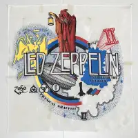 Vintage Led Zeppelin Square Cloth Flag