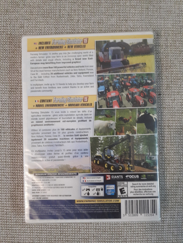 Jeu vidéo Farming Simulator 15 Gold Edition PC NEUF dans Jeux pour PC  à Laval/Rive Nord - Image 3