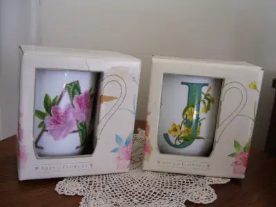 Monogram Fine Porcelain Mugs, View more