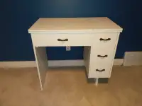 White Sewing Machine Cabinet Table