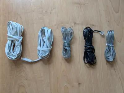 Free RJ11 (landline type cables), View more