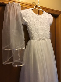 Communion dress with veil  and shoes