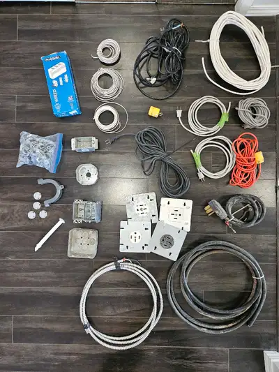 Box of electrical materials, View more
