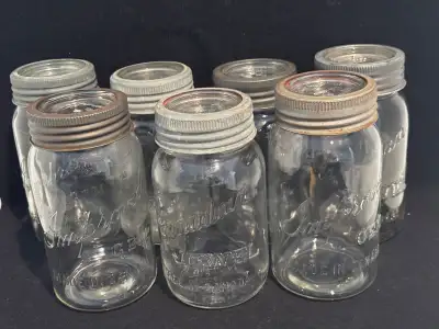 Vintage Canadian Mason Jars - Improved Gem & Jewel.  $3 Each , View more