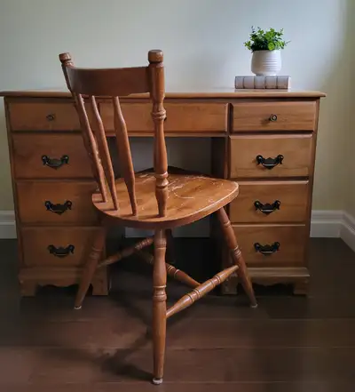 Desk and chair, View more