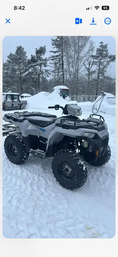 Brand new 2026 Polaris 450 ho come with bumper front and back and winch not even 23 h on it I think...