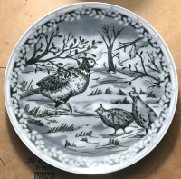 Set of four Christmas plates