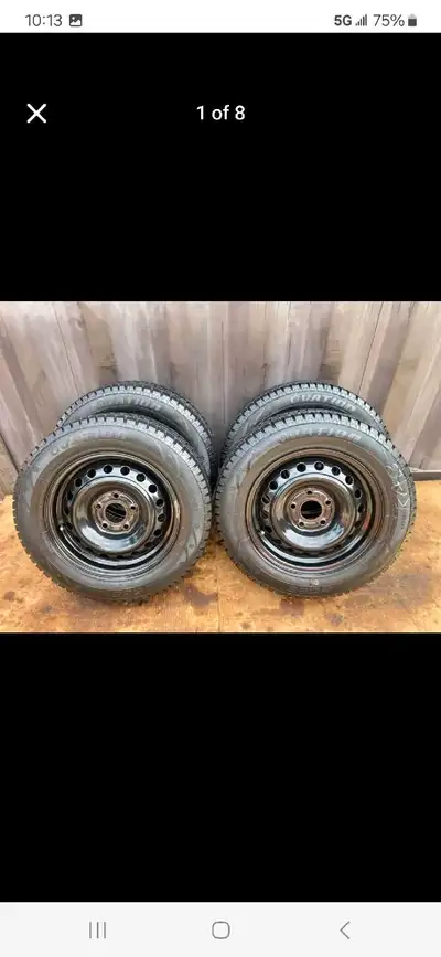 Set of 4 OVATION winter tires rims (195 65 15) pattern (5×114.3) TPMS 2023 HYUNDAI ELANTRA