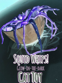SQUID WHIPS! Creepy Cat Toy  Interactive glow-in-the-dark fun