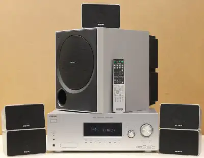 This is a complete system that includes: Sony STR-K900 5.1 Surround sound AV receiver, that has: ......