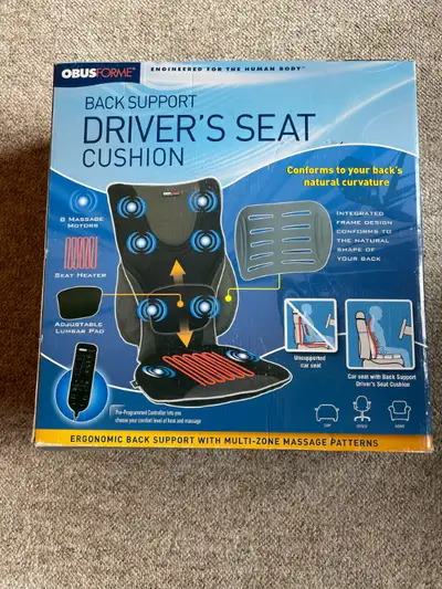 Obusforme Back Support Driver's Seat Cushion. Brand new in the box, never used. All the information...