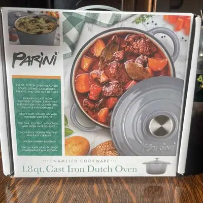 NIB Parini 1.8 qt Cast Iron Dutch Oven, View more