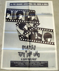 2 Affiches A Hard Days Night - Beatles 1964 Vintage