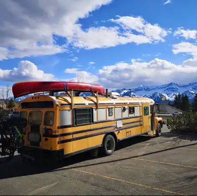 Our adventure rig is for sale. This Skoolie is road worthy with brand new tires and brakes. (paper w...